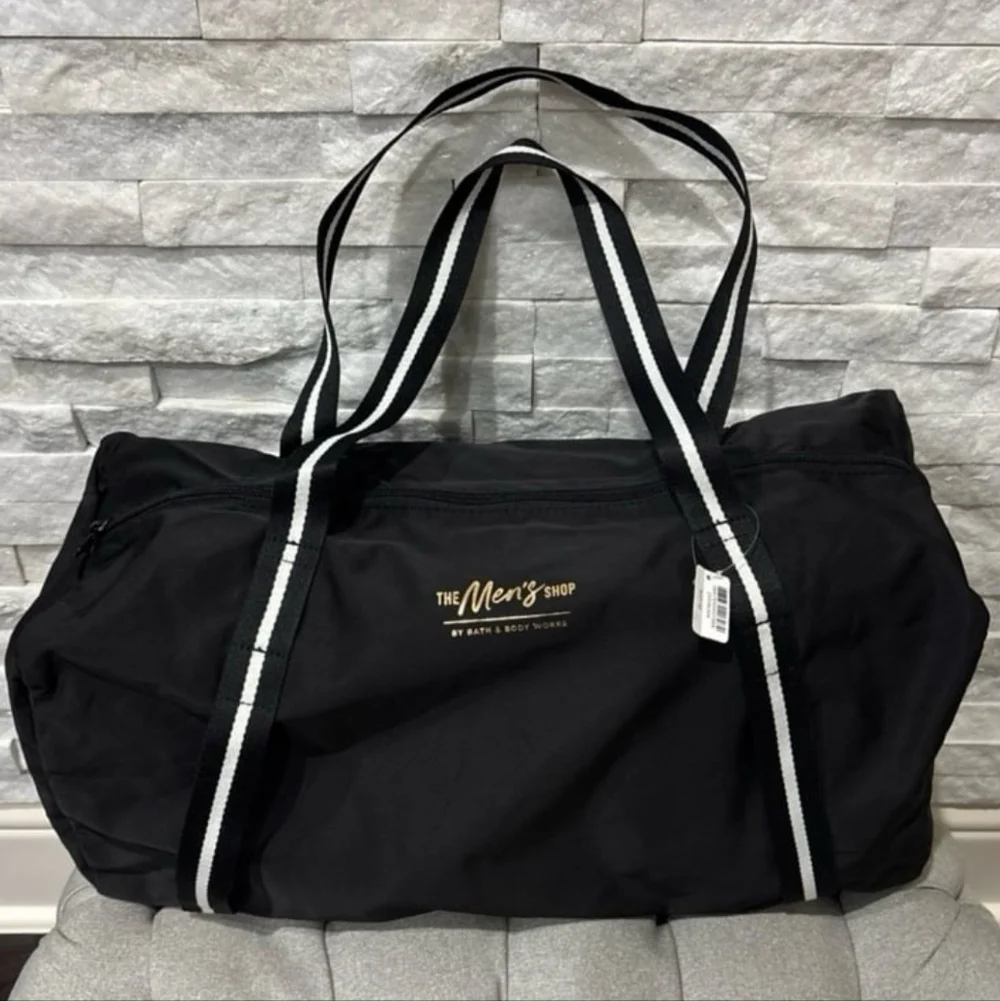 Bath & Body Works Men's Noir Black Duffel Bag NEW RARE